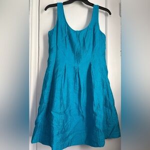 Nine West Vibrant Teal Fit-Flare A-Line Sleevesless Mini Dress, Sz: 14